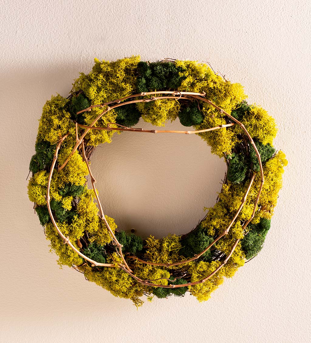 Zen Moss Wreath, 18"Dia.