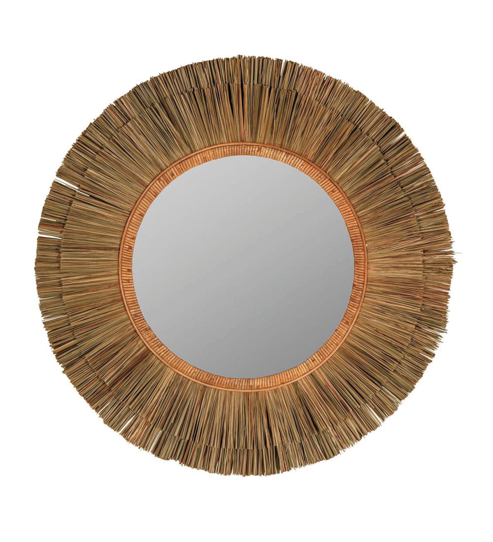 Rattan and Seagrass Wall Mirror