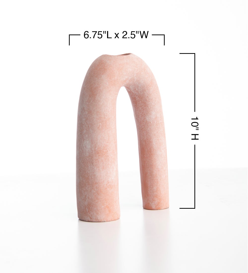 Terracotta Clay Arched Vase, Large