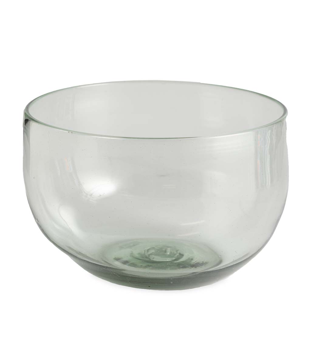 Water Garden Recycled Glass Bowl