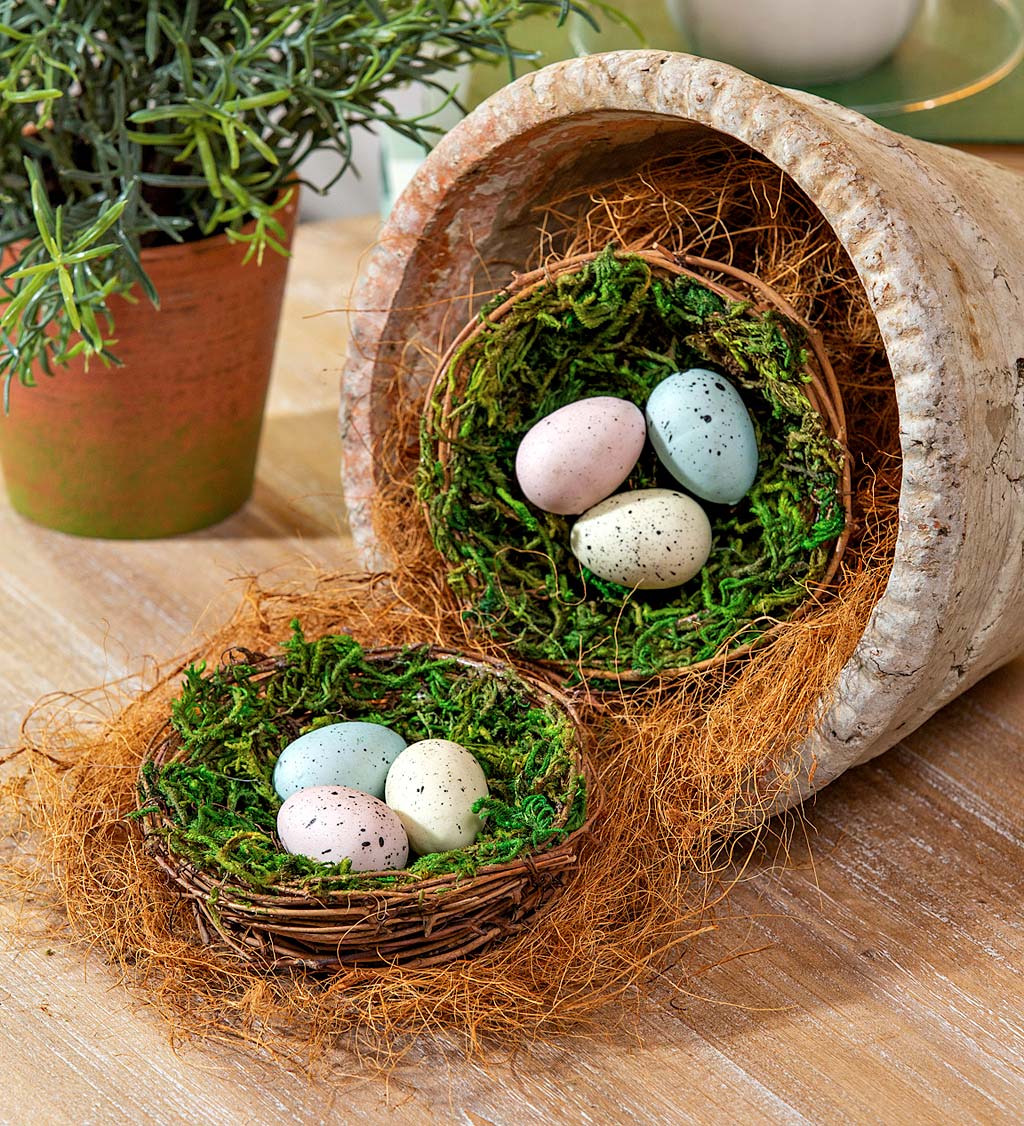 Easter Eggs in Nest Gift Box, Set of 4