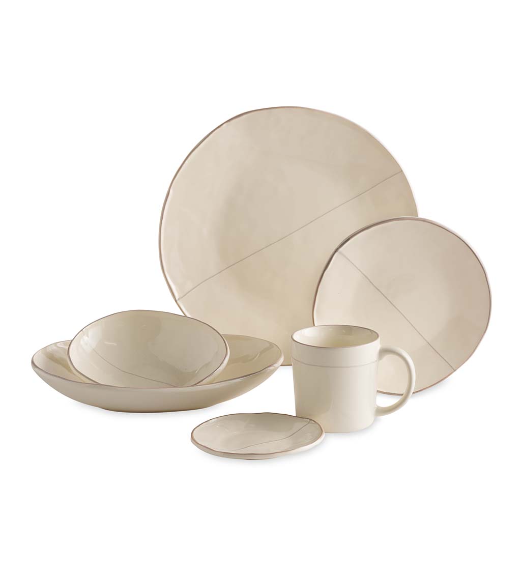 Shima Ceramic Dinnerware 24 Piece Set