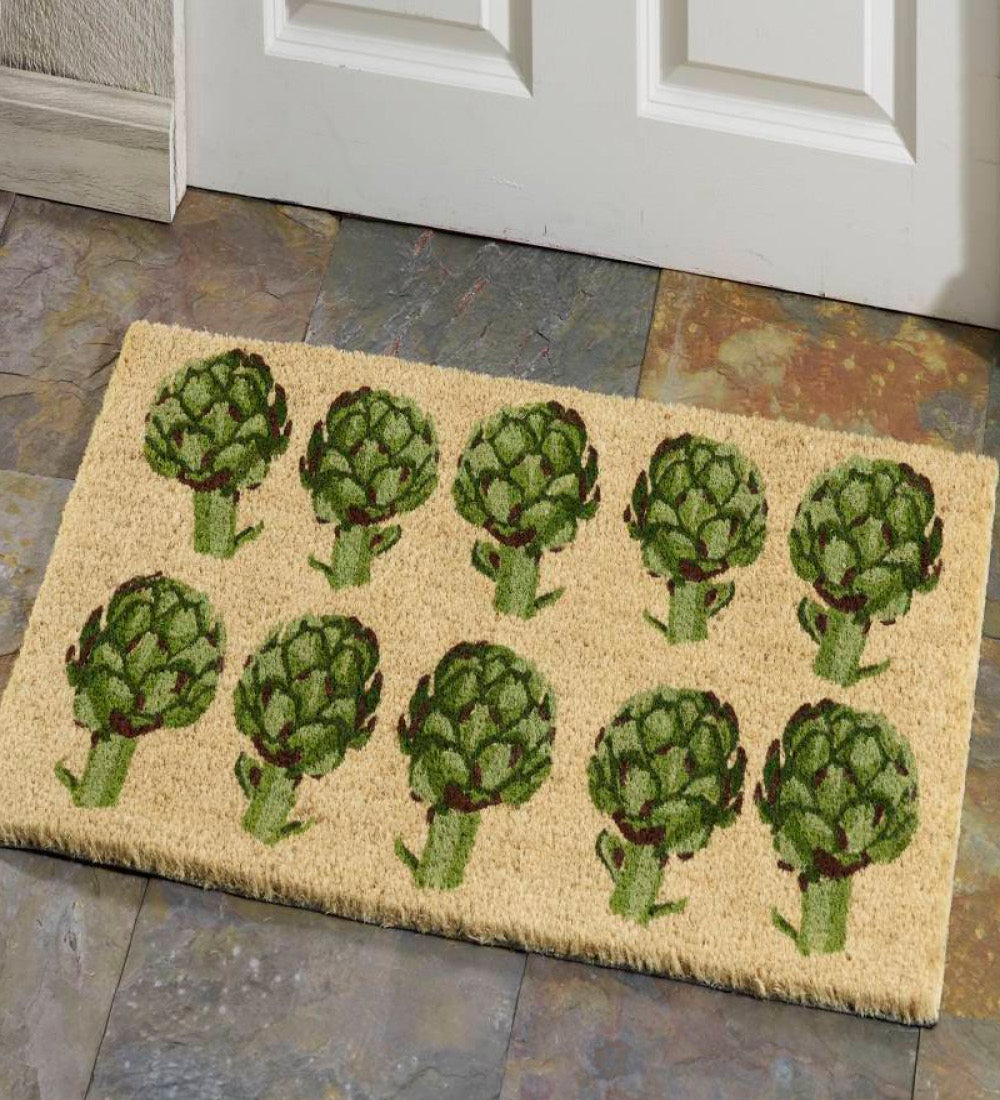 Artichokes Natural Coir Doormat