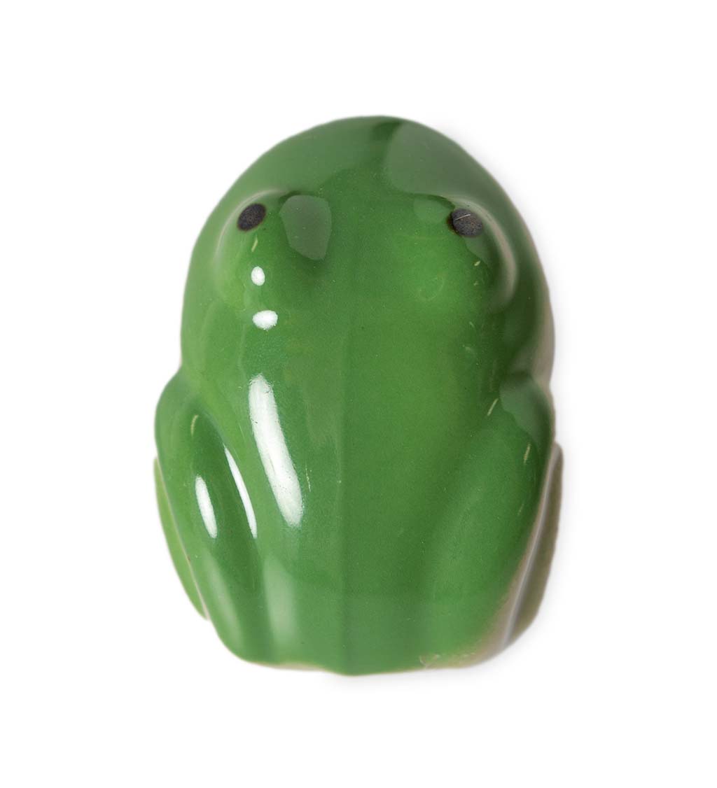 Whimsical Ceramic Floating Frogs, Set of 2