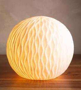 Sea Inspired Lighted Globe, Dune Saucer