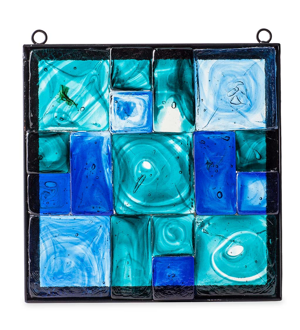 Framed Recycled Glass Block Art swatch image