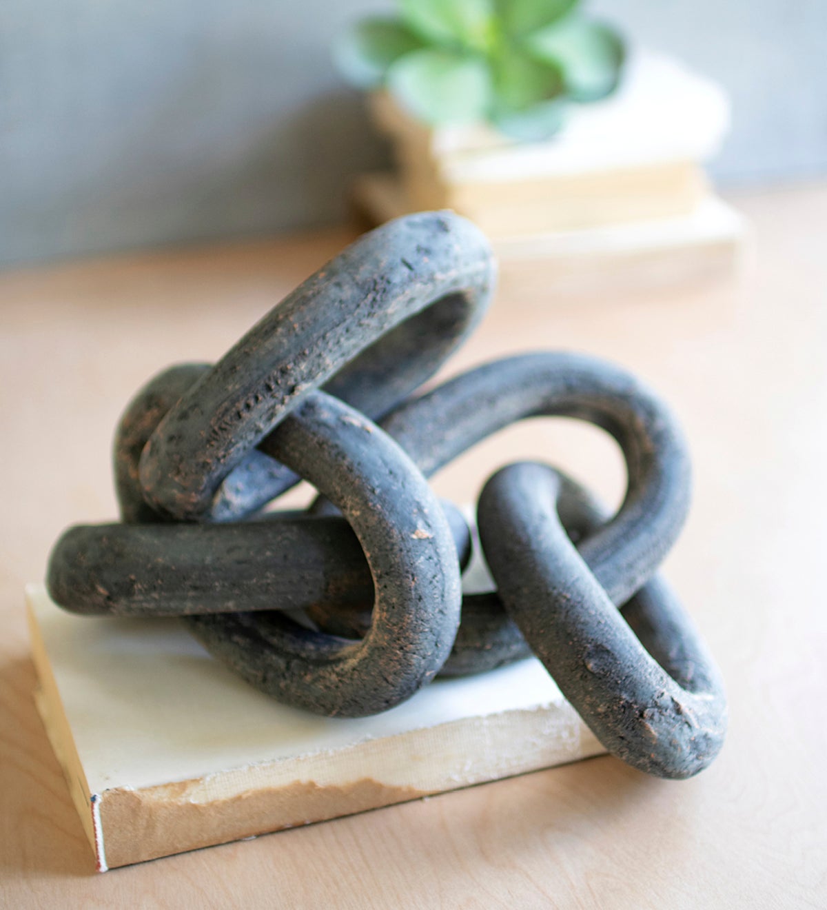 Sculpted Gray Clay Chain