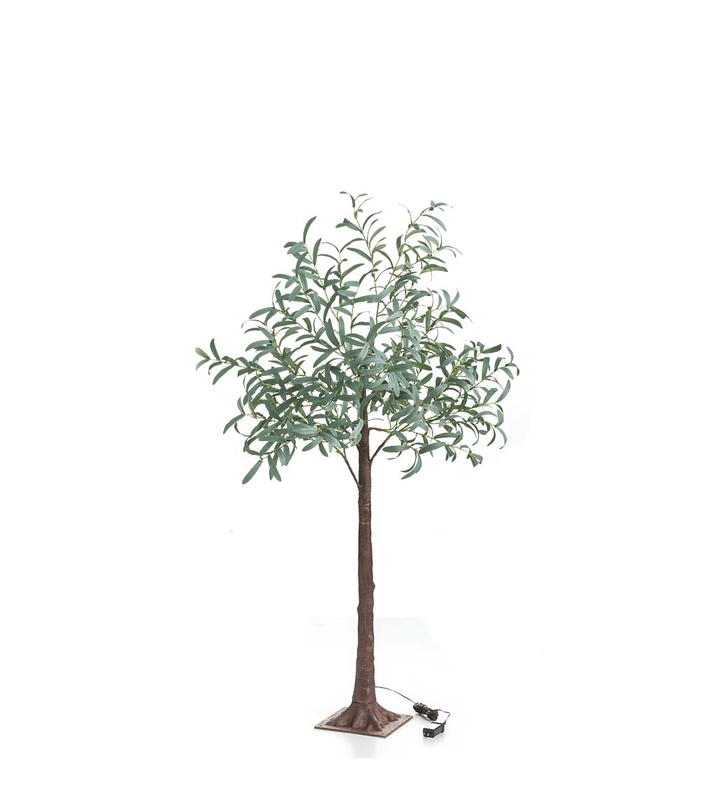 Indoor/ Outdoor Faux Lighted Olive Tree, 5' swatch image