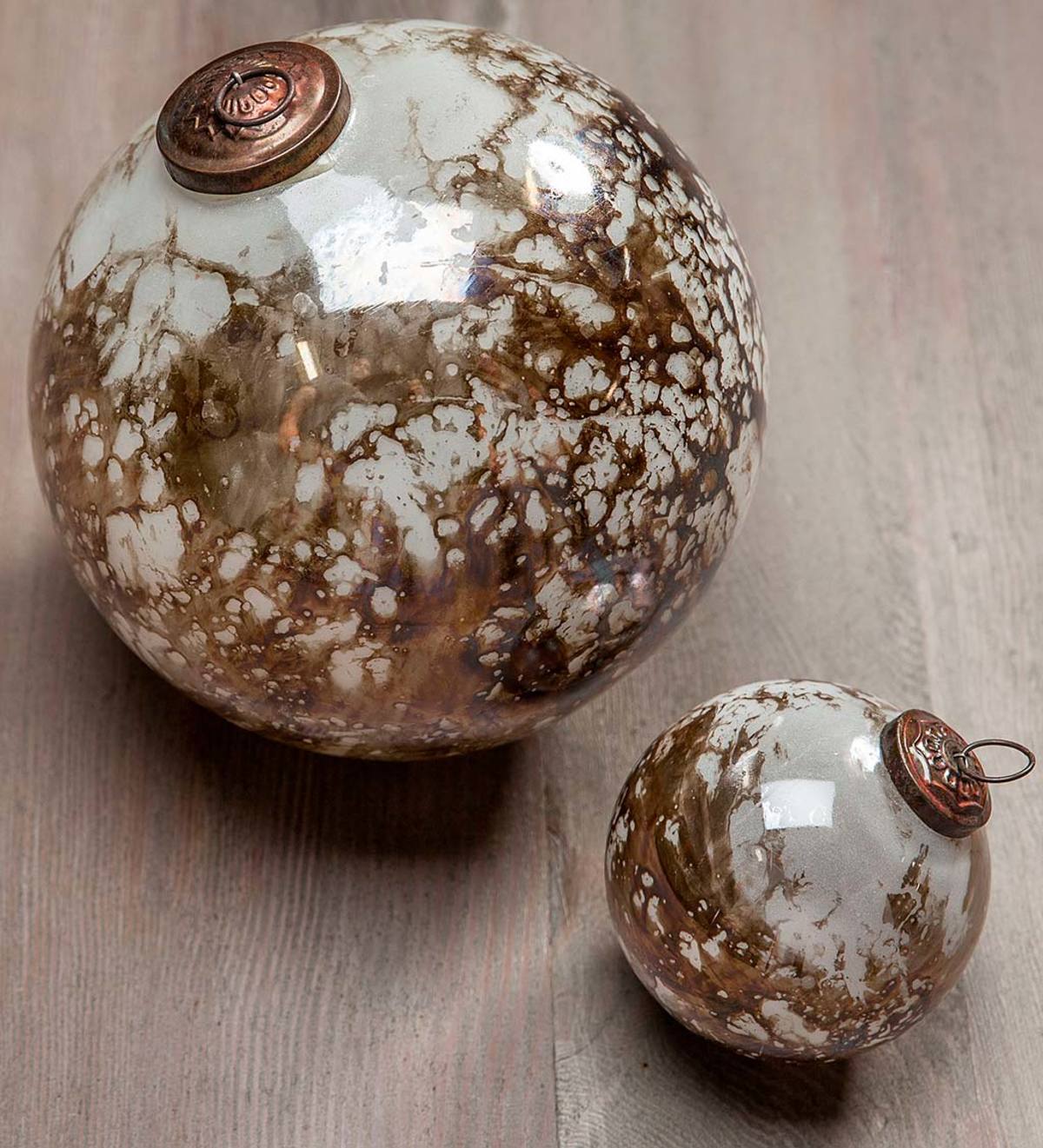 Marbled Mercury Glass Ornaments