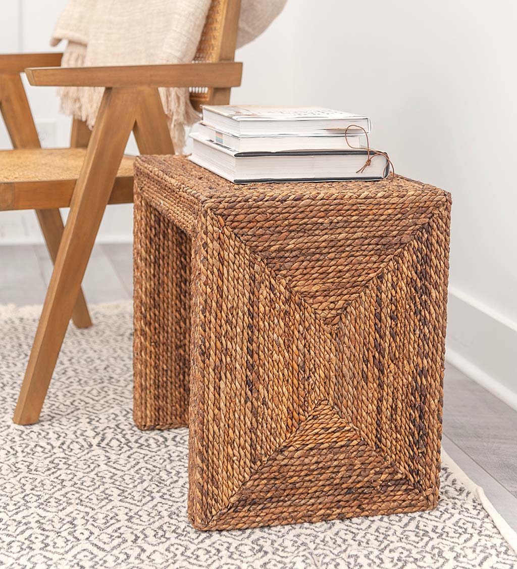 Soren Braided Seagrass Accent Table