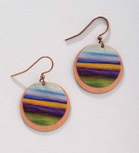 Artisan-Made Round Copper Earrings