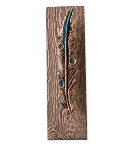 Metal and Wood Feather Wall Art
