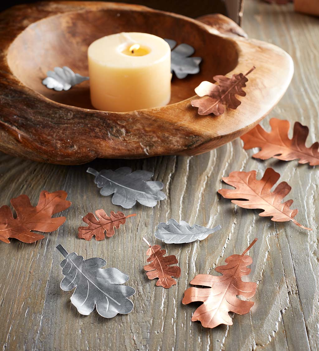 Decorative Mini Copper Leaves Set