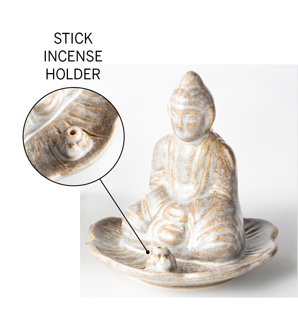 Ceramic Buddha Incense Holder