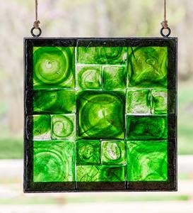 Framed Recycled Glass Block Art