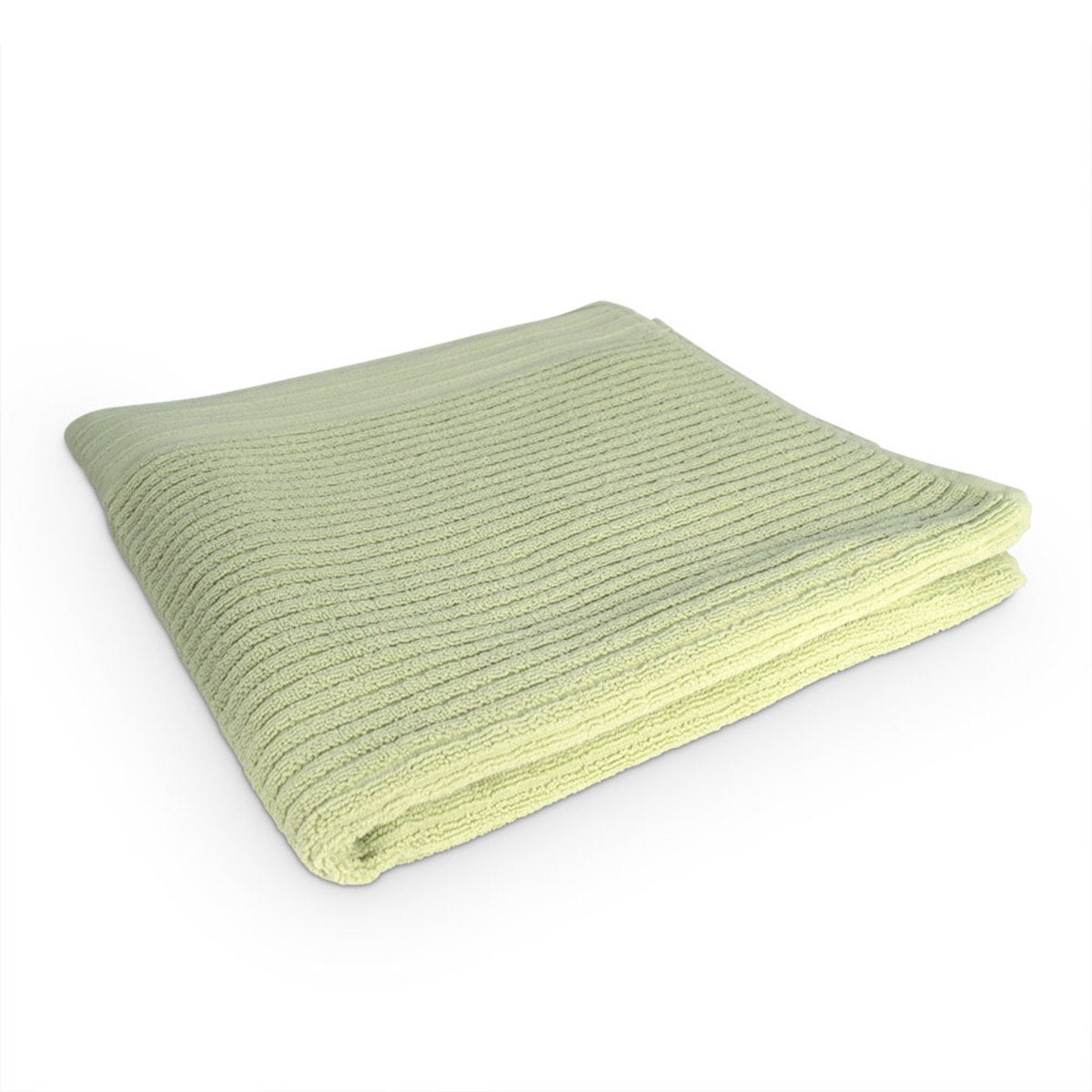 Organic Cotton Jacquard Rib Bath Towel - Aloe