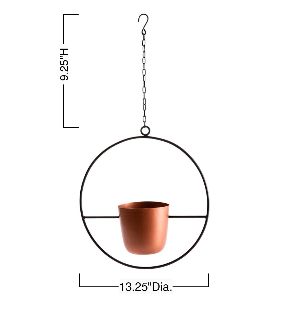 Copper Finish Hanging Planters