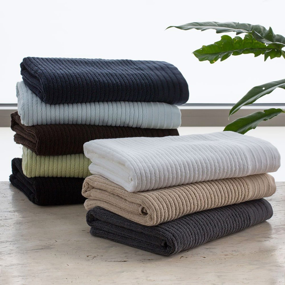 Organic Cotton Jacquard Rib Towel Collection | VivaTerra