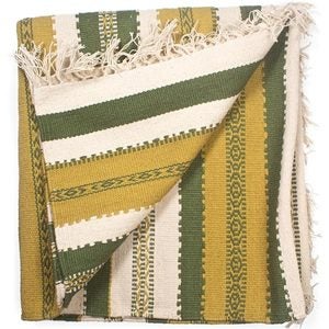 Handwoven Cotton Striped Large Rug, 60"L x 36"W - Indigo