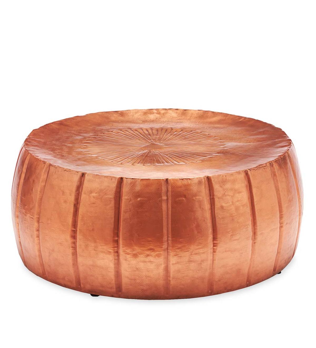 Hammered Drum Coffee Table - Copper