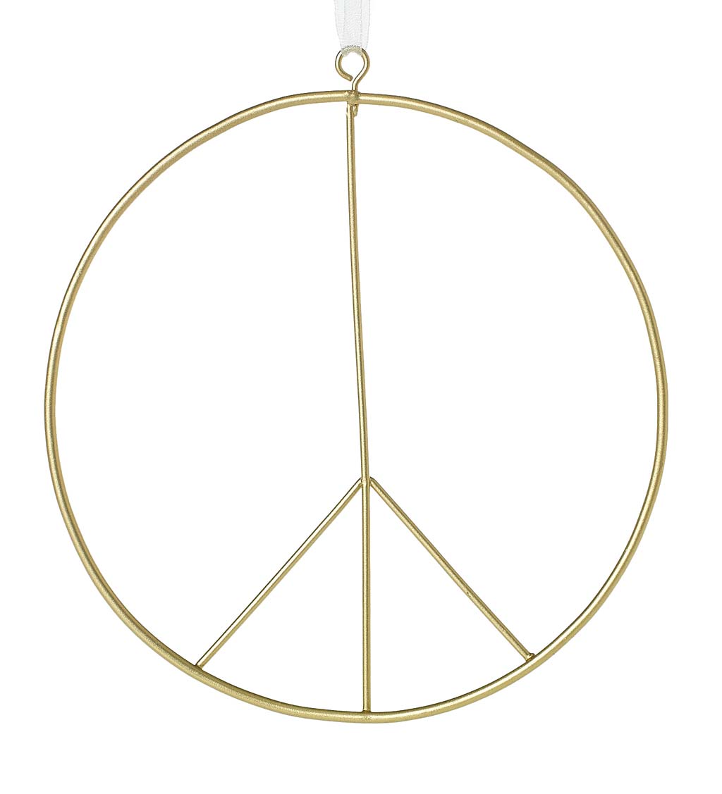 Brass Peace Sign Ornaments