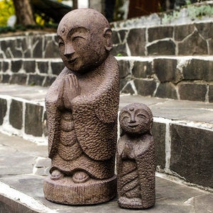Jizo Smiling Guardian Statues