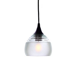 Tidal Recycled Glass Frosted Pendant - Small - Clear