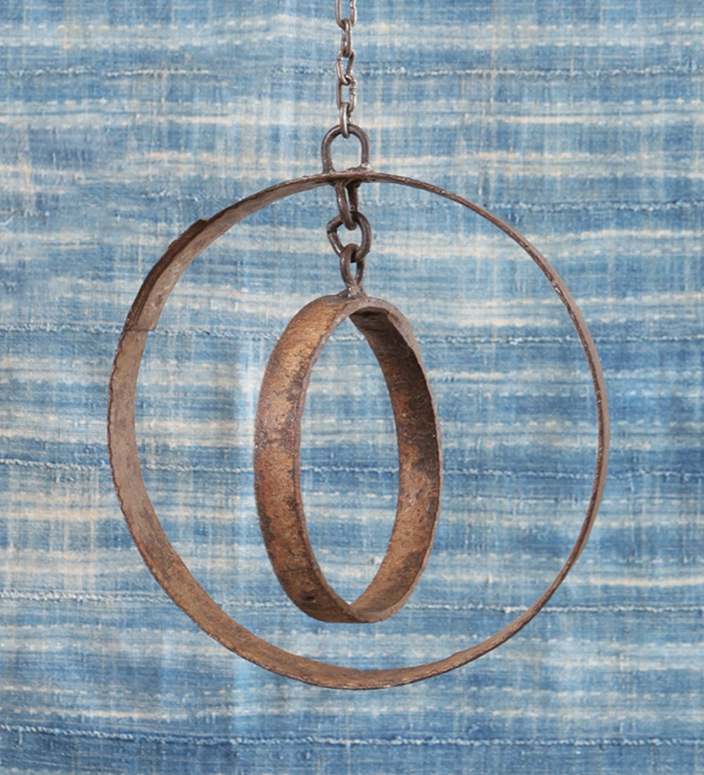 Repurposed Metal Ring Mobile with Chain