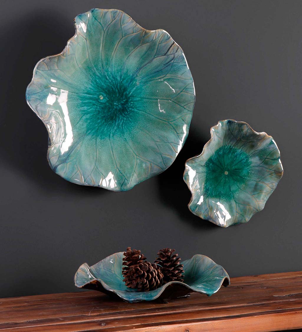 Set of Three Ceramic Blooms