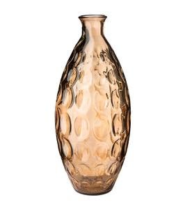 Dune Tall Recycled Dimpled Glass Vase, 12"H