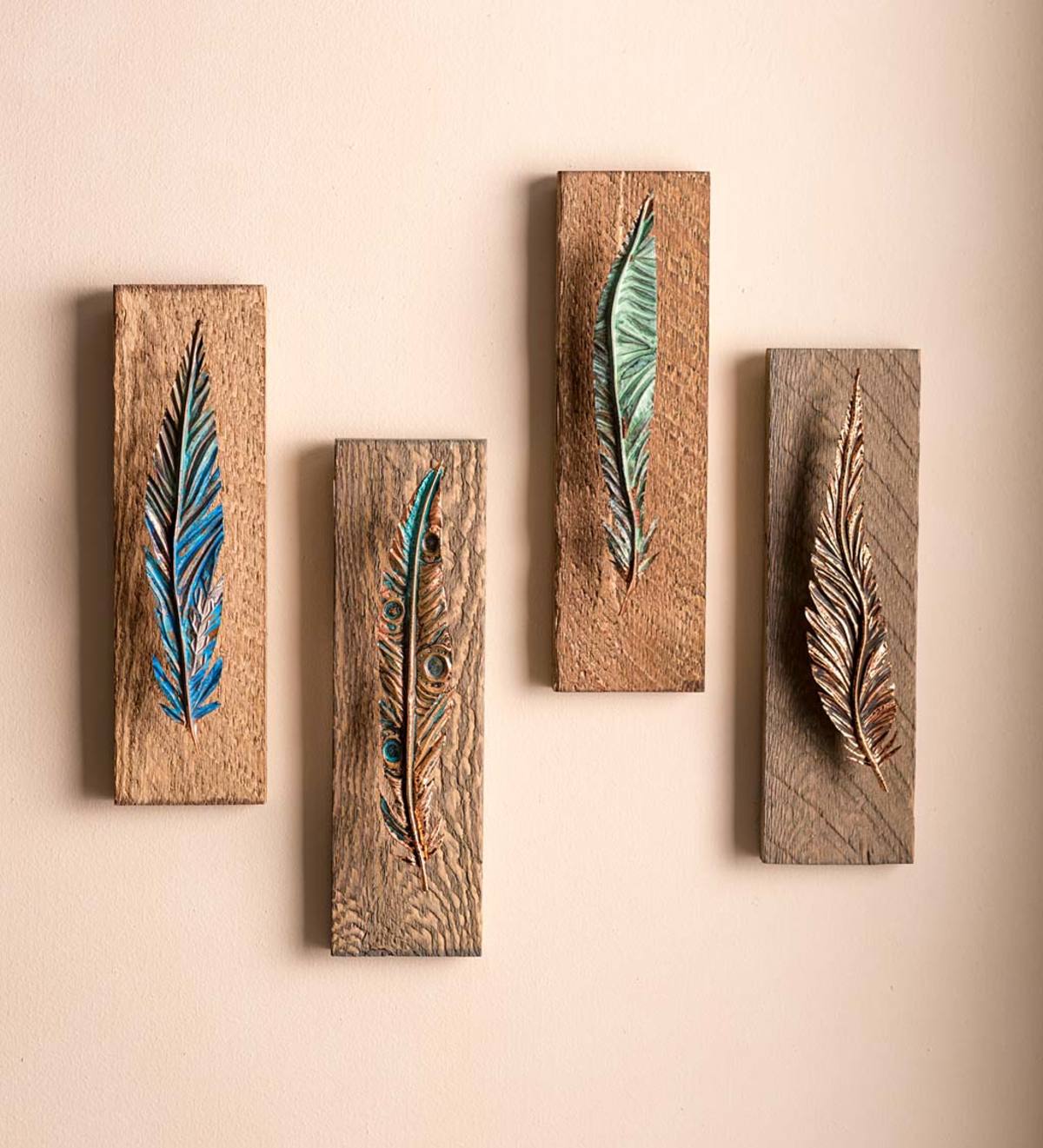 A Feather metal rustic wall art decorative home decor 