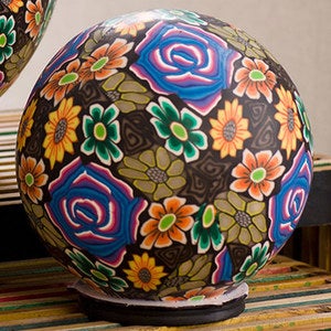 Clay Lighted Globes, Set of 2