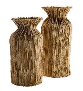 Manila Hemp Hand-Woven Vase, Set of 2