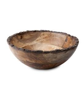 Live Edge Wooden Serving Boat Bowl - Small