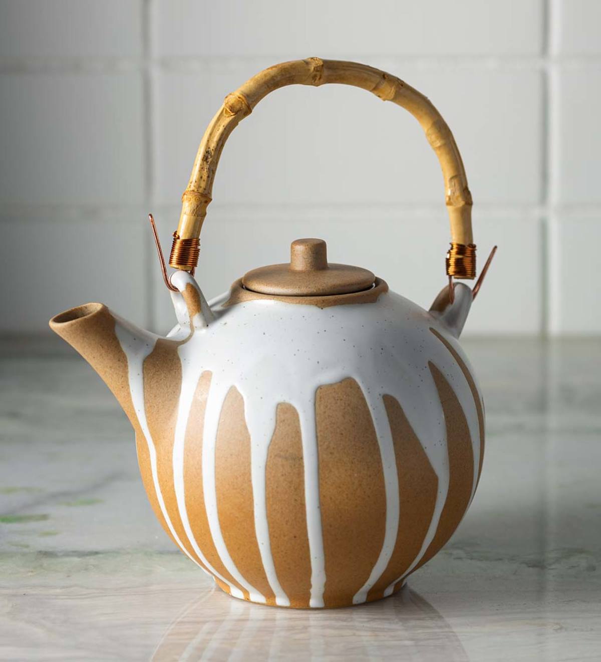 Ceramic Drip Glaze Teapot with Infuser