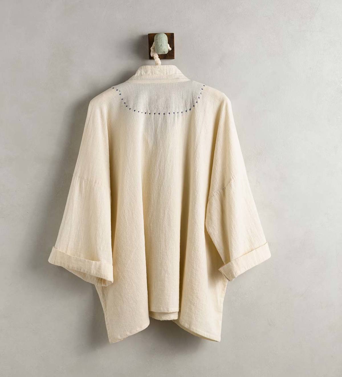 Handmade Unbleached Cotton Peasant Shirt | VivaTerra