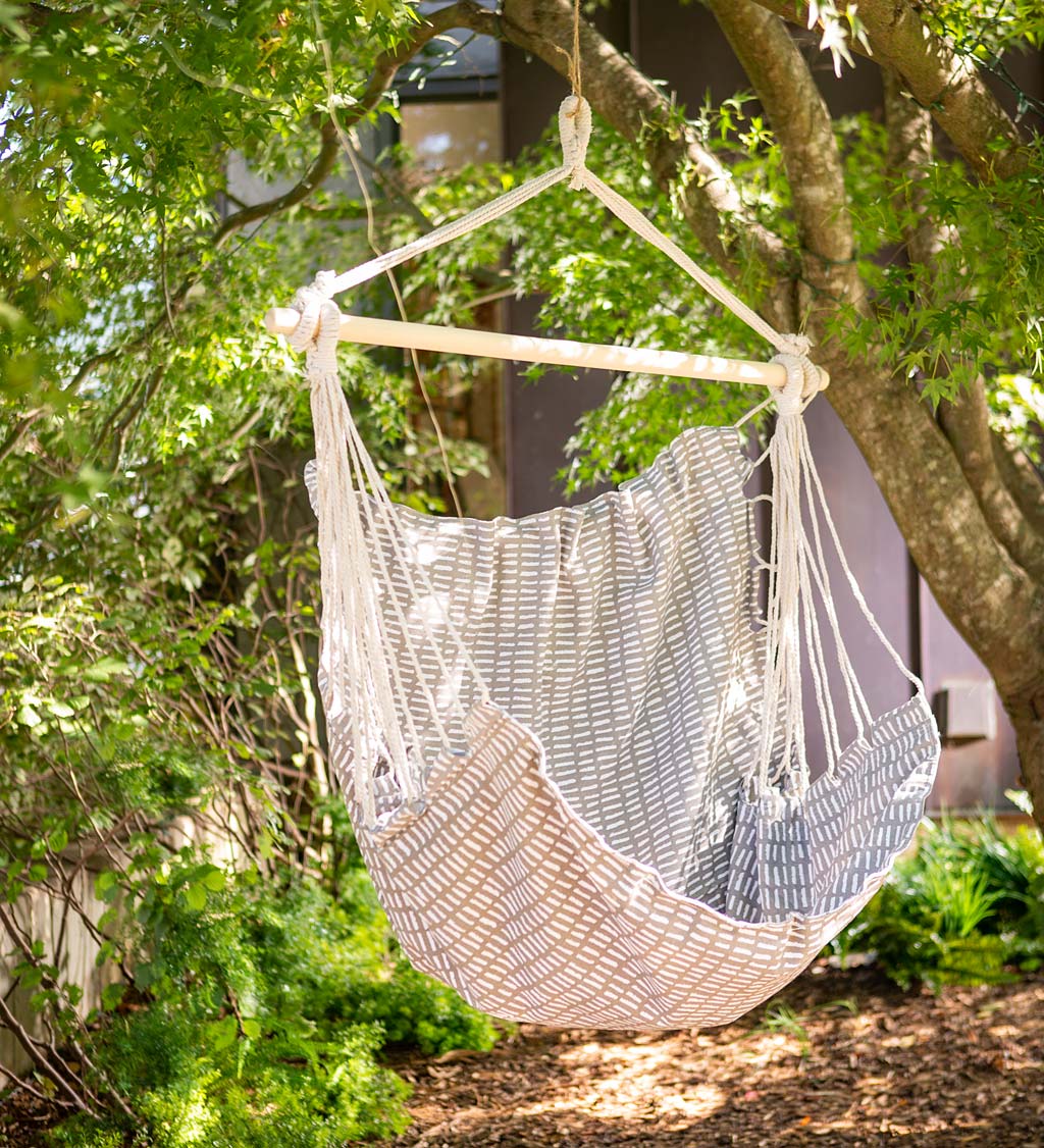 Patterned Hanging Hammock Chair