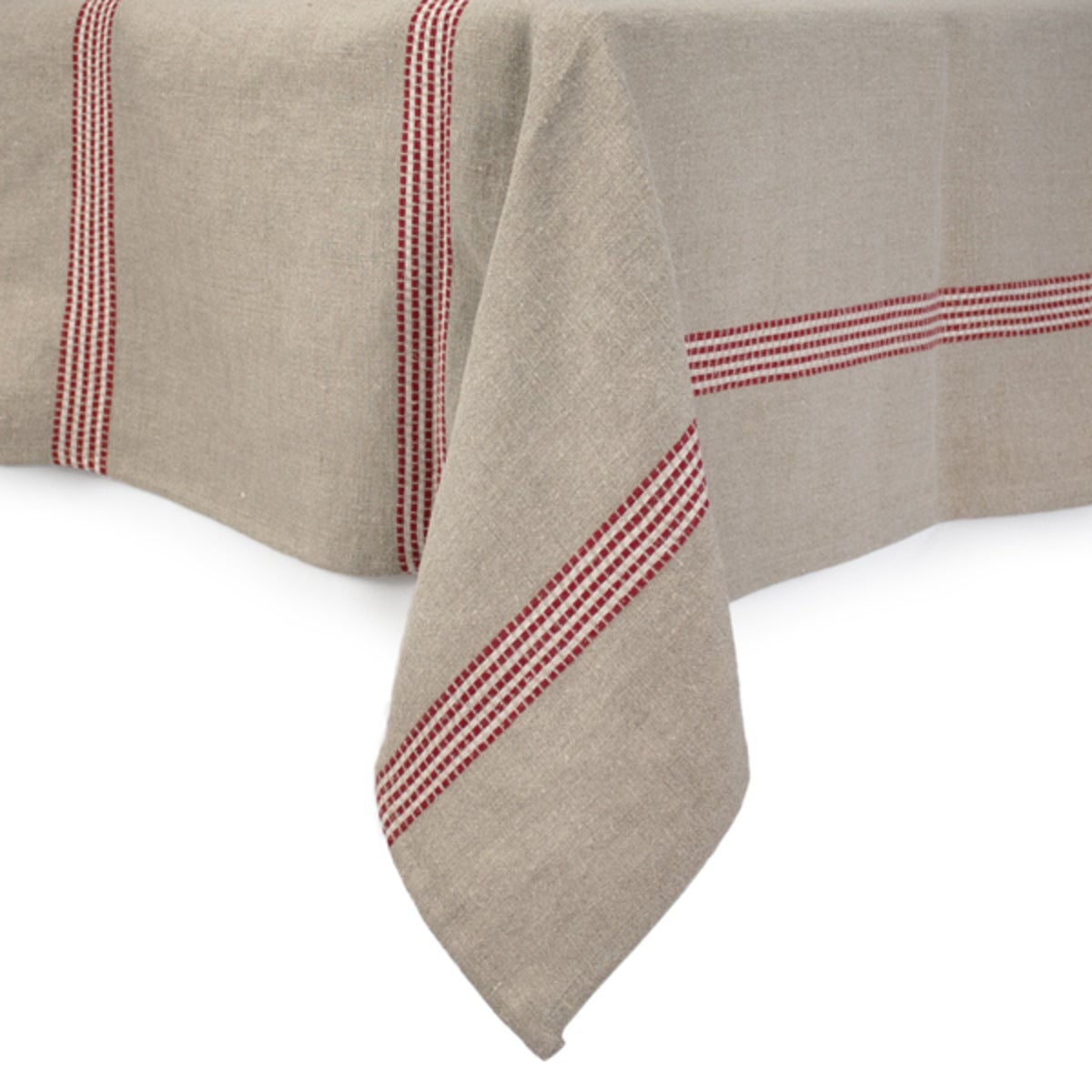 Saint Malo Linen Tablecloth 61" x 90" - Red