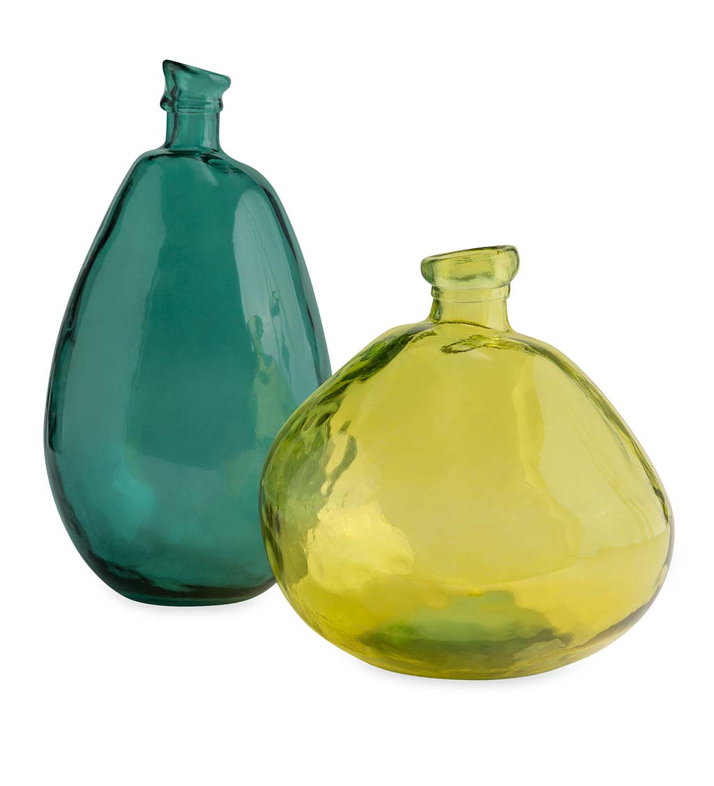 Recycled Glass Balloon Vases, Set of 2 swatch image