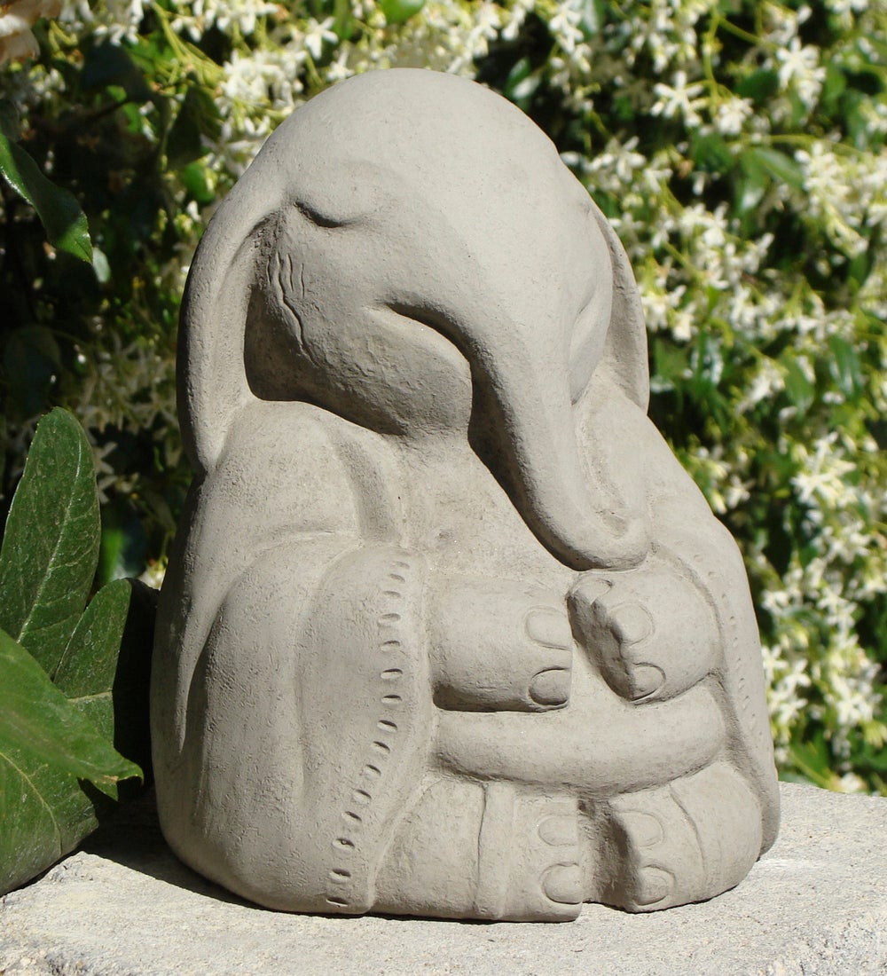 Zen Meditating Elephant Sculpture