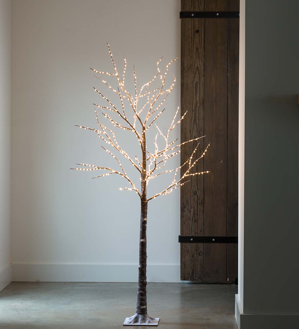 Birch LED Lighted Tree, Large 6'H swatch image
