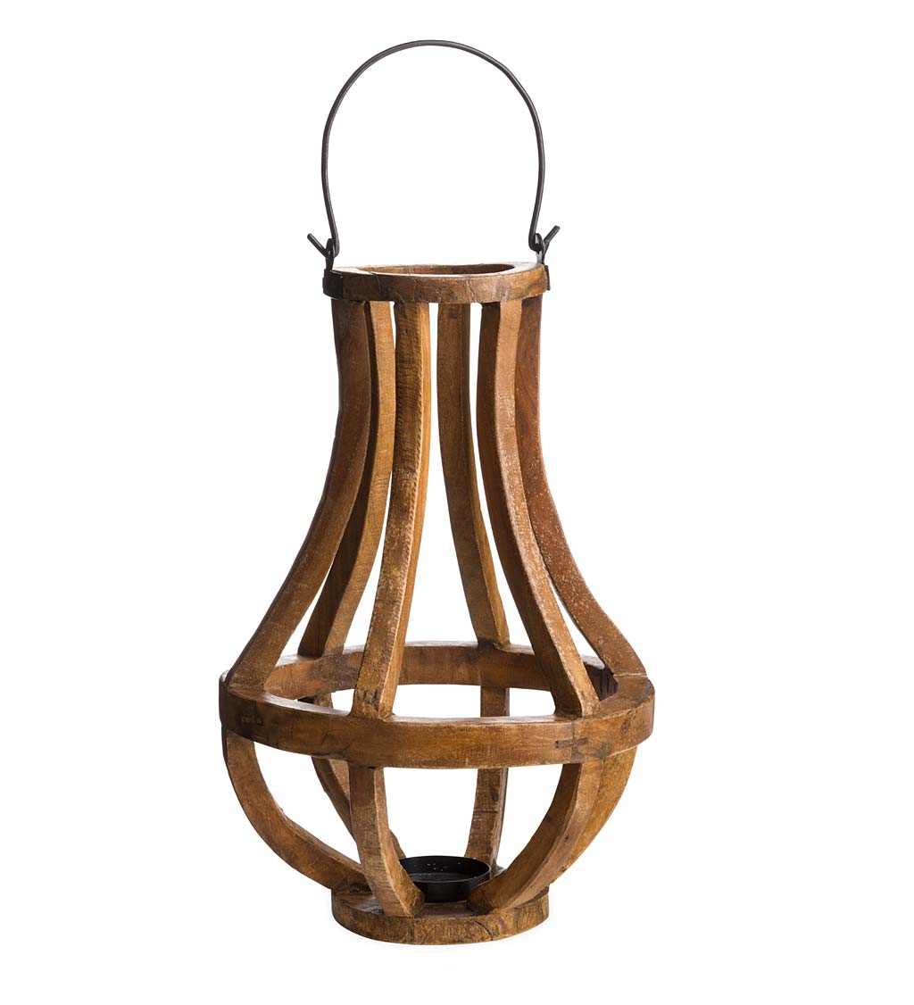 Reclaimed Wood Slat Lantern