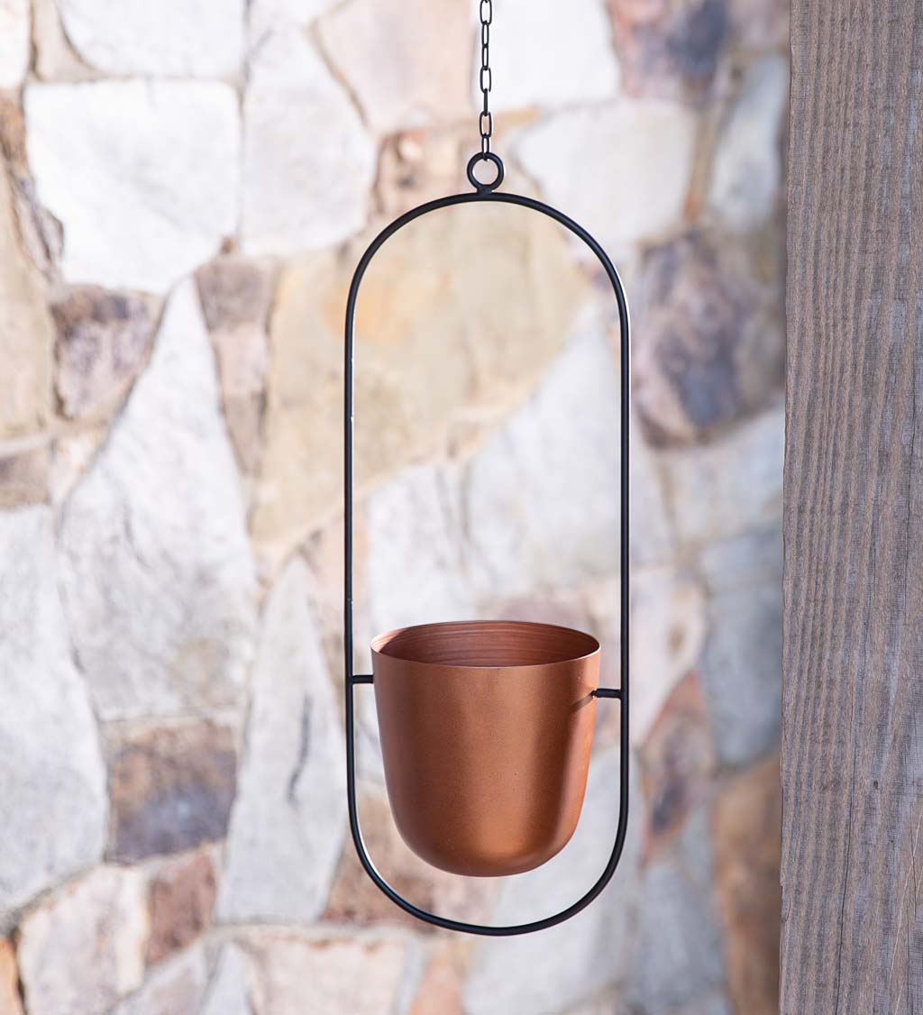 Copper Finish Hanging Planters