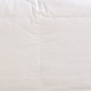 Natural Down-Filled King Box-Stitch Blanket - White