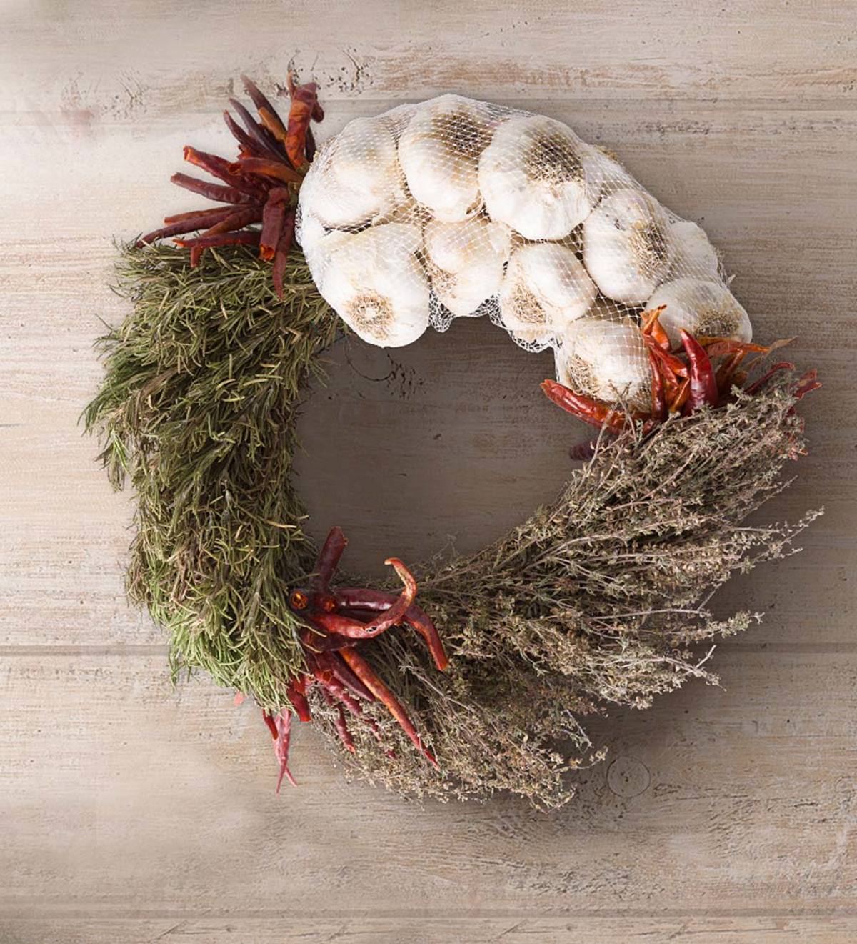 Herbs & Spices with Garlic Edible Wreath