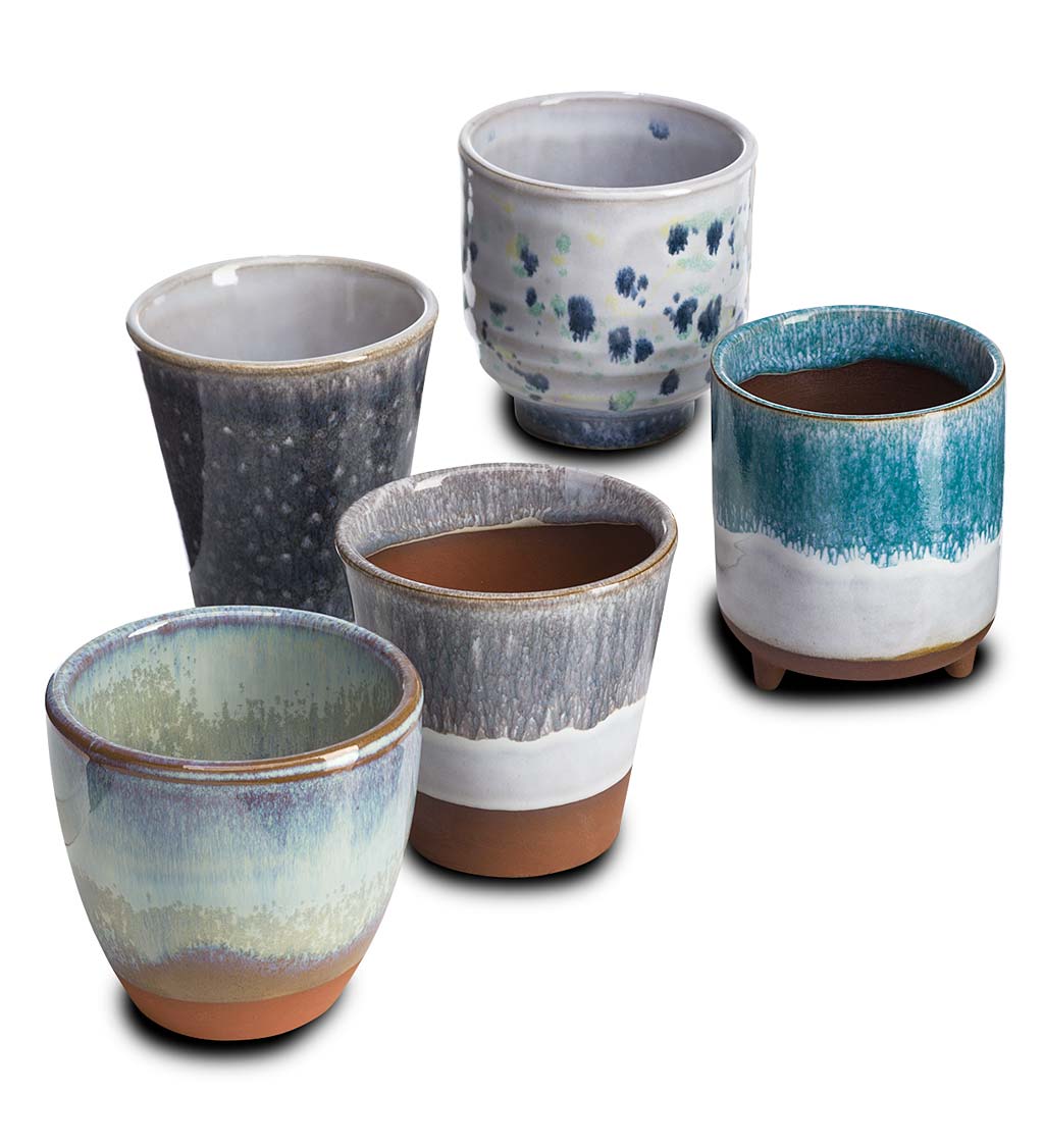 Mini Ceramic  Pots  Set of 5 VivaTerra