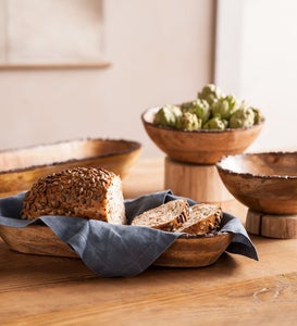Live Edge Wooden Serving Bowl Collection