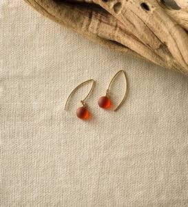 One-Stone Sea Glass Earrings