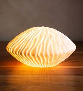 Sea Inspired Lighted Globe, Dune Saucer