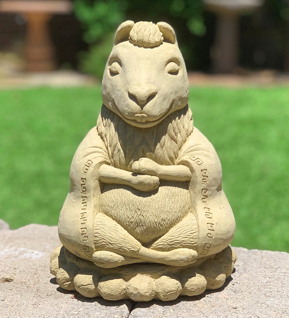 Zen Meditating Llama Sculpture